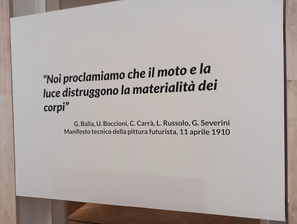 immagine per dalla mostra Il Tempo del Futurismo -GNAM-C, Roma, 2024 - ph. Barbara Martusciello.