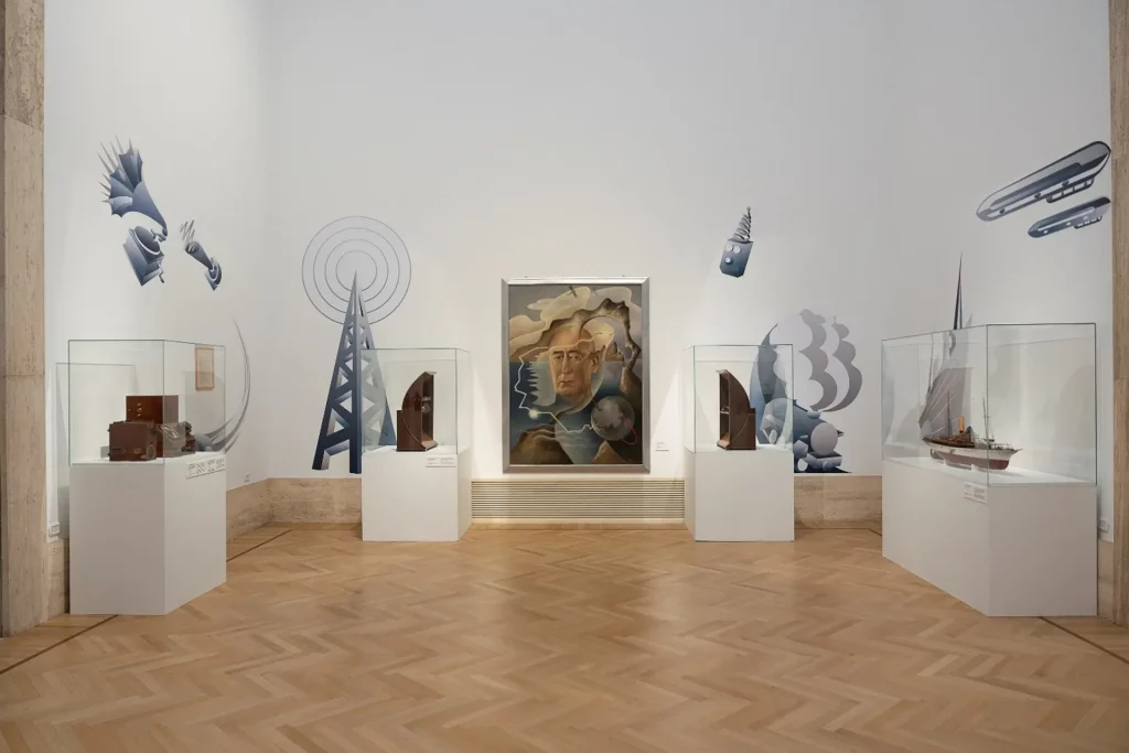 immagine per sala Marconi -dalla mostra Il Tempo del Futurismo -GNAM-C, Roma, 2024