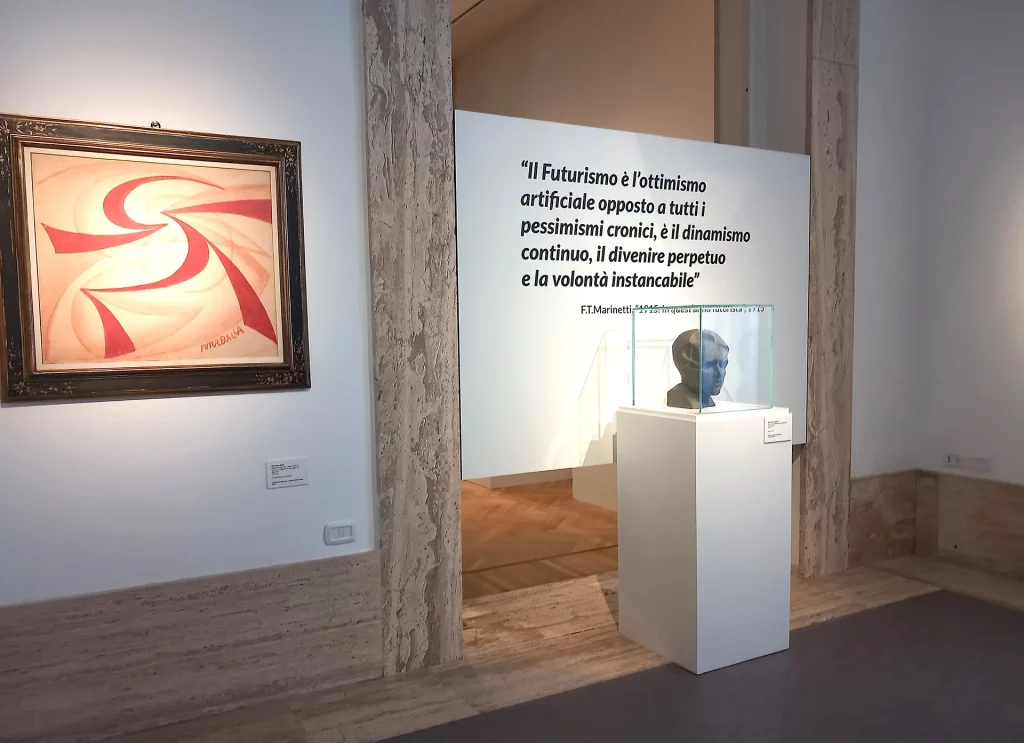 immagine per sala -dalla mostra Il Tempo del Futurismo -GNAM-C, Roma, 2024 -ph. Paolo Di Pasquale