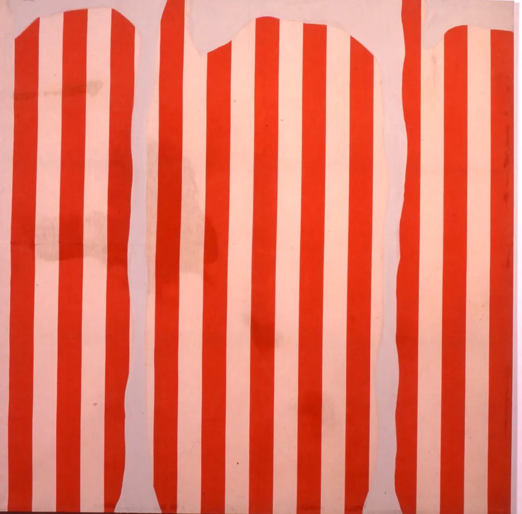 immagine per Photo-souvenir : Peinture aux formes indéfinies, 189,6 x 190 cm, juin 1966, collection particulière, Paris. Détail © DB - SIAE Roma