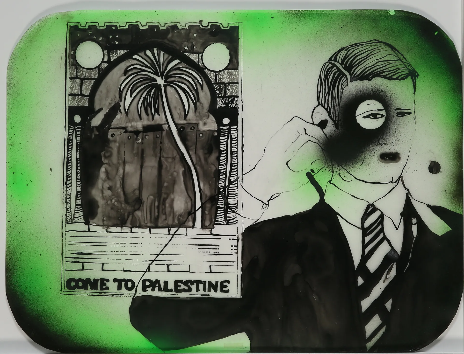 immagine per Ofri Cnaani, Oriental Landscapes, Come to Palestine, 2008, ink and spray on mylar, 45,6x61cm Courtesy Galleria Giampaolo Abbondio - Arte Fiera di Bologna 2025
