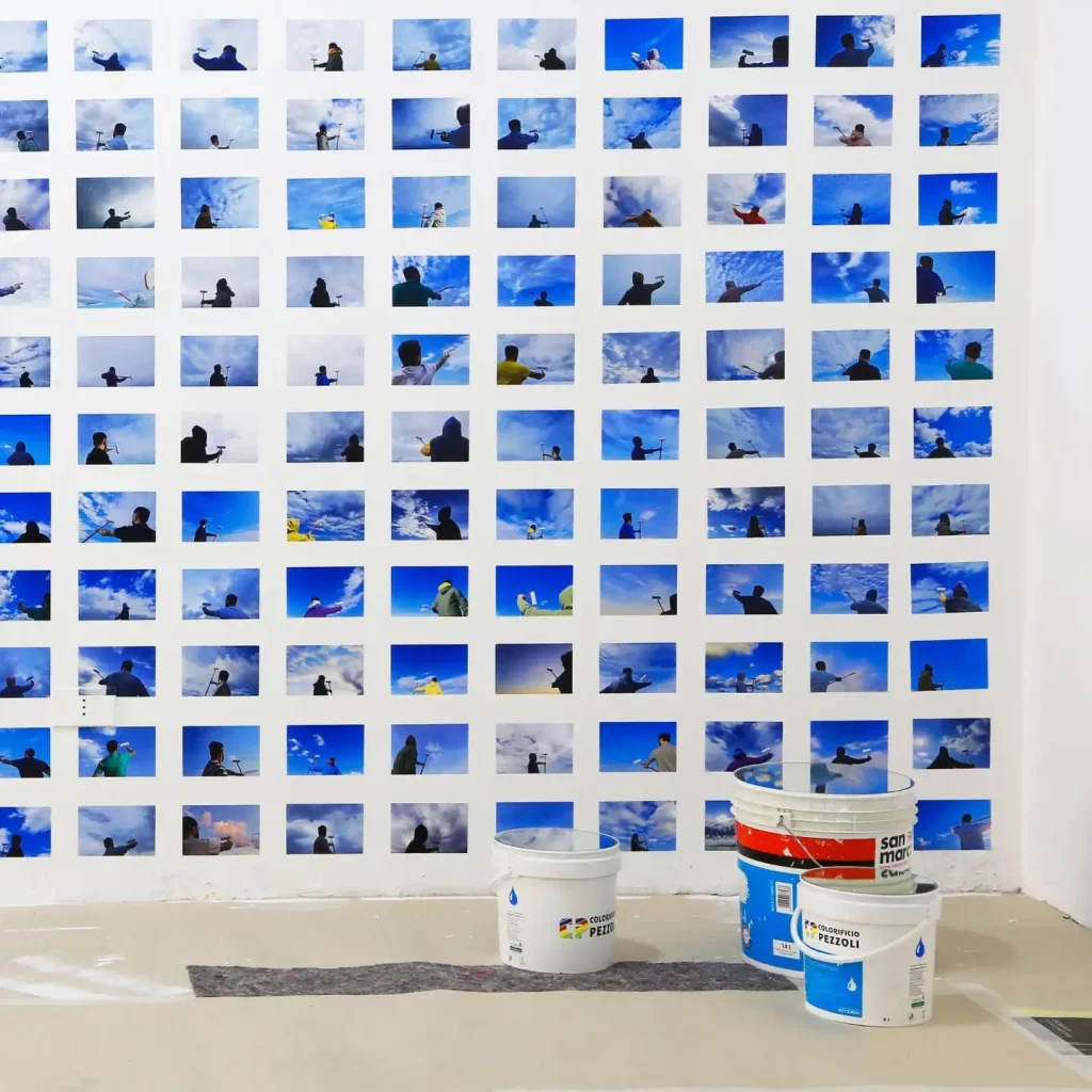 immagine per Painting clouds, (2024), installation view. Courtesy the artist