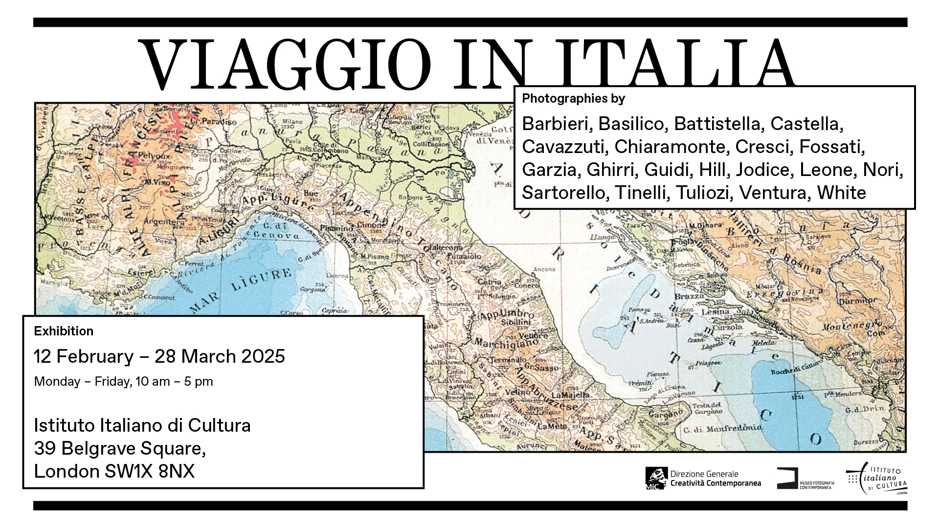 immagine per la mostra Viaggio in Italia all'Istituto di Cultura Italiano a Londra