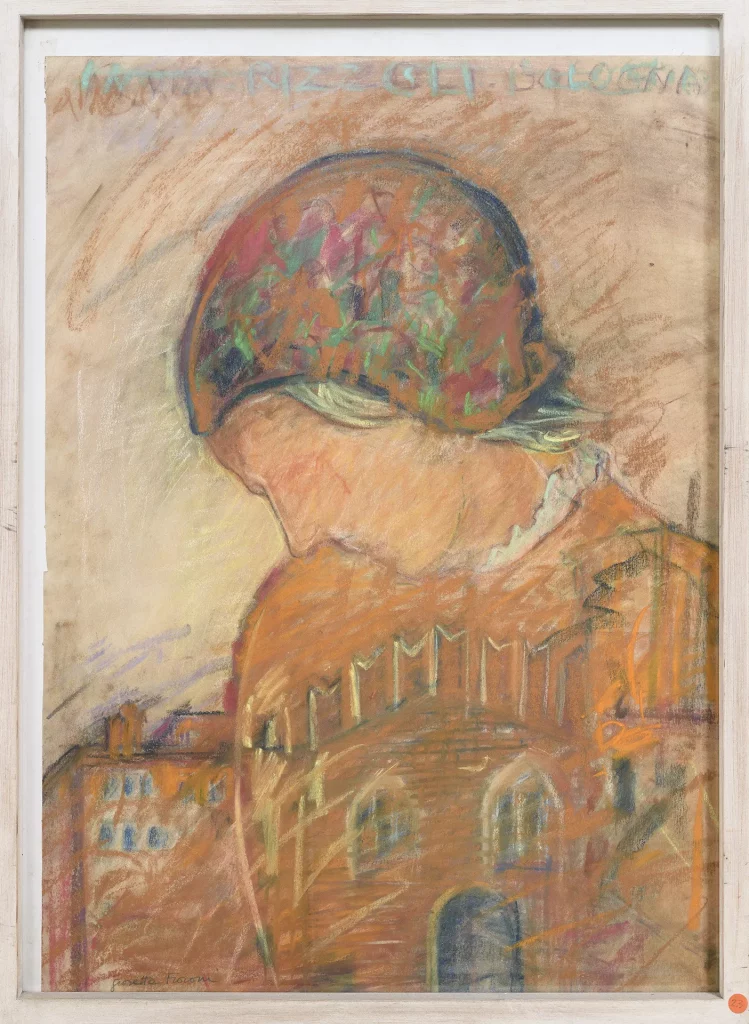 immagine per Giosetta Fioroni - In via Rizzoli, Bologna - pastello su carta - 2002 - ph. Giorgio Benni