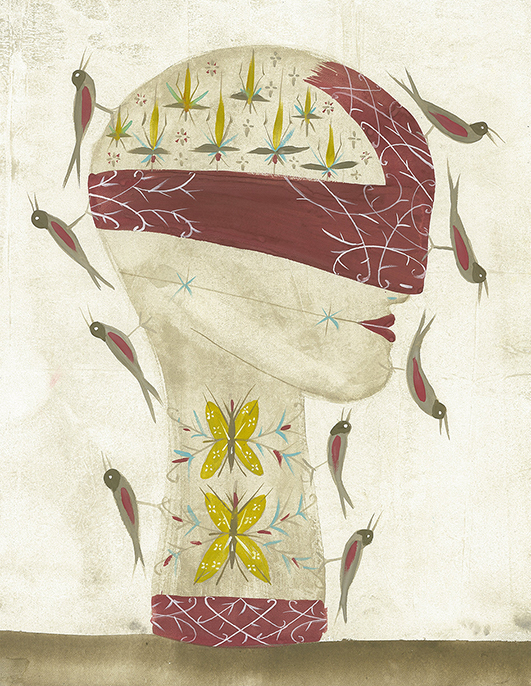 immagine per Oreste Zevola - Il guardiano, tempera su tela_33,5x26,5_2009