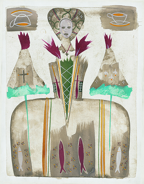 immagine per Oreste Zevola - Il resto di niente, tempera su tela 21x16 cm 2004