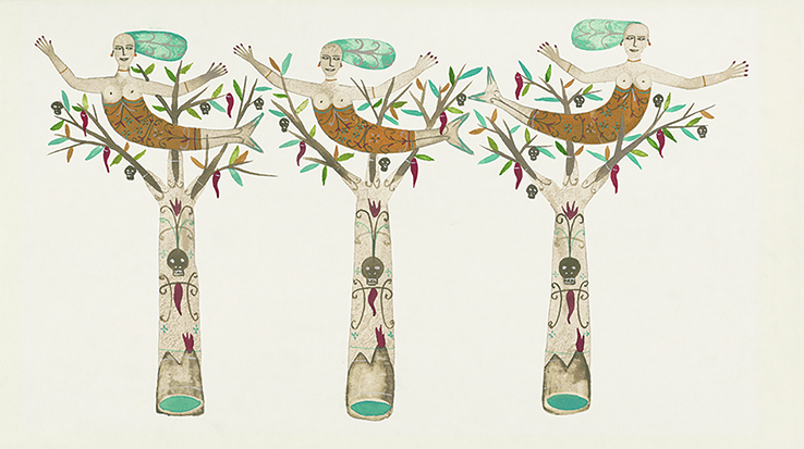immagine per Oreste Zevola - Il resto di niente, tempera su tela 22,5x41 cm_2004