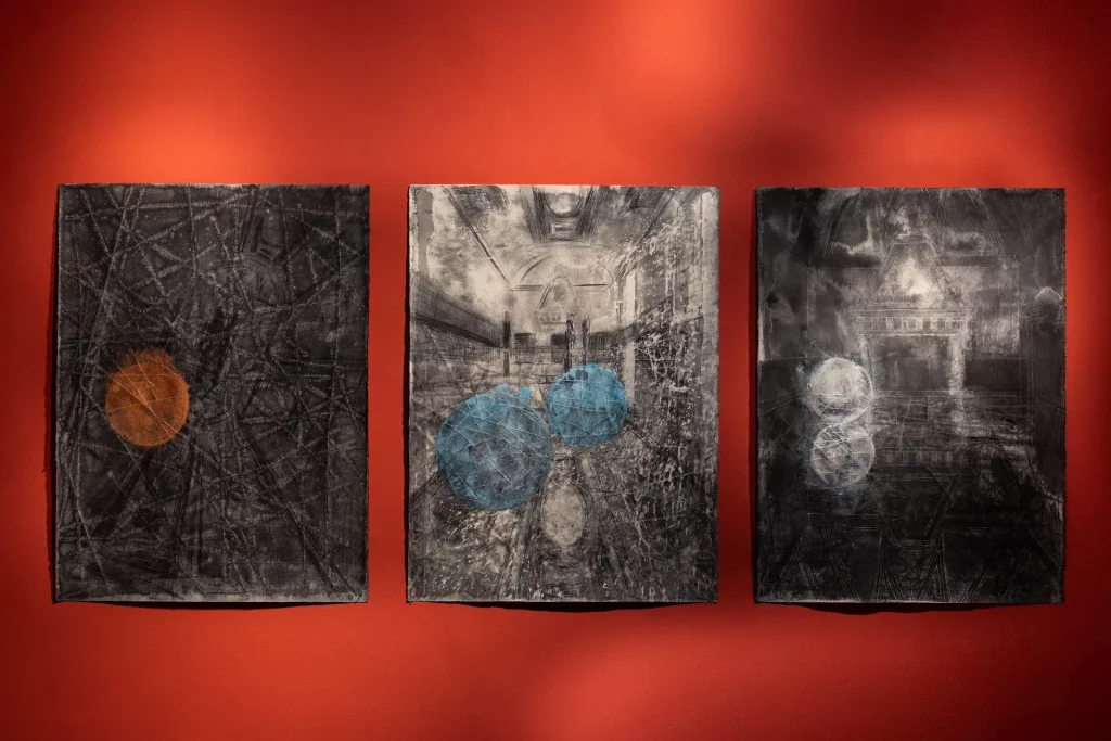 immagine per Progetto per Palazzo Boncompagni Bologna 2024 Cm 56 x 76 Acquerello, grafite e fissativo paraloid su carta Arches, Marcela Ferreira