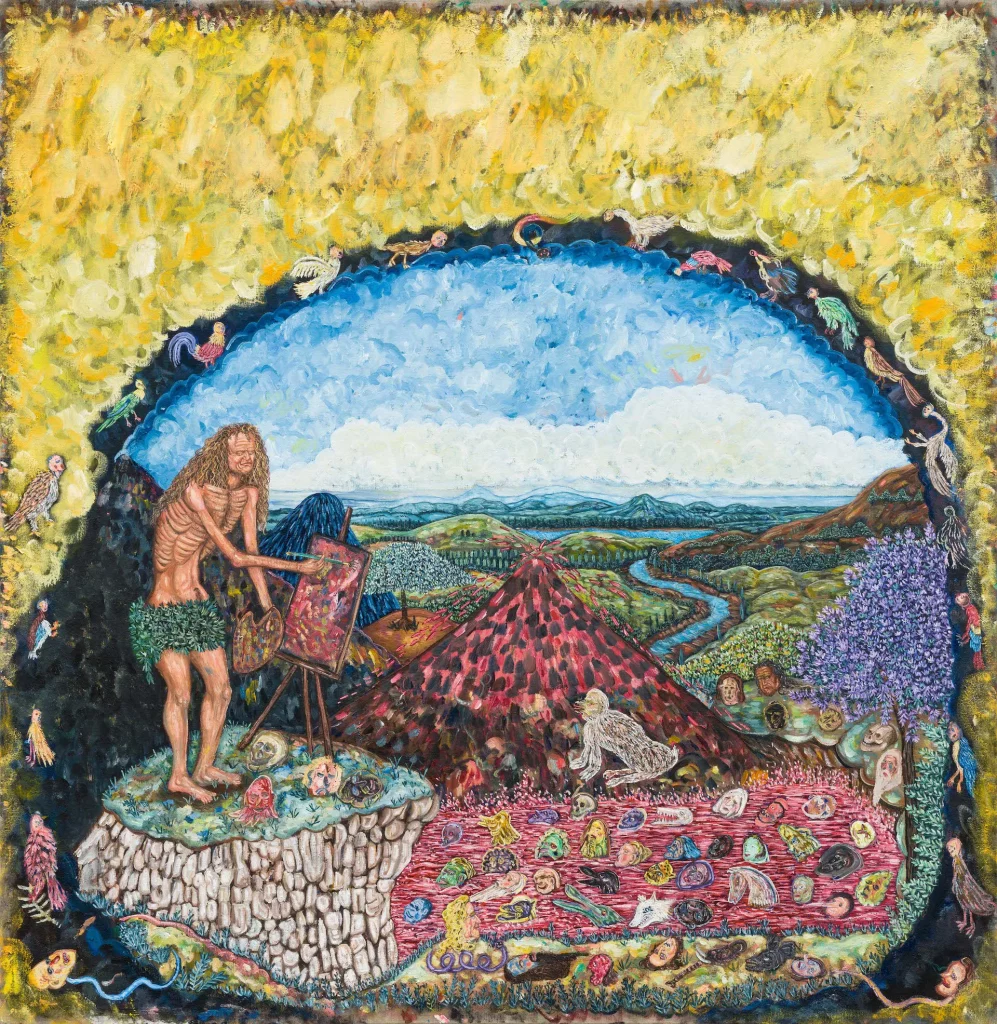 immagine per Bram Demunter, Early Morning Walk, 2024, oil on canvas, 115x112 cm