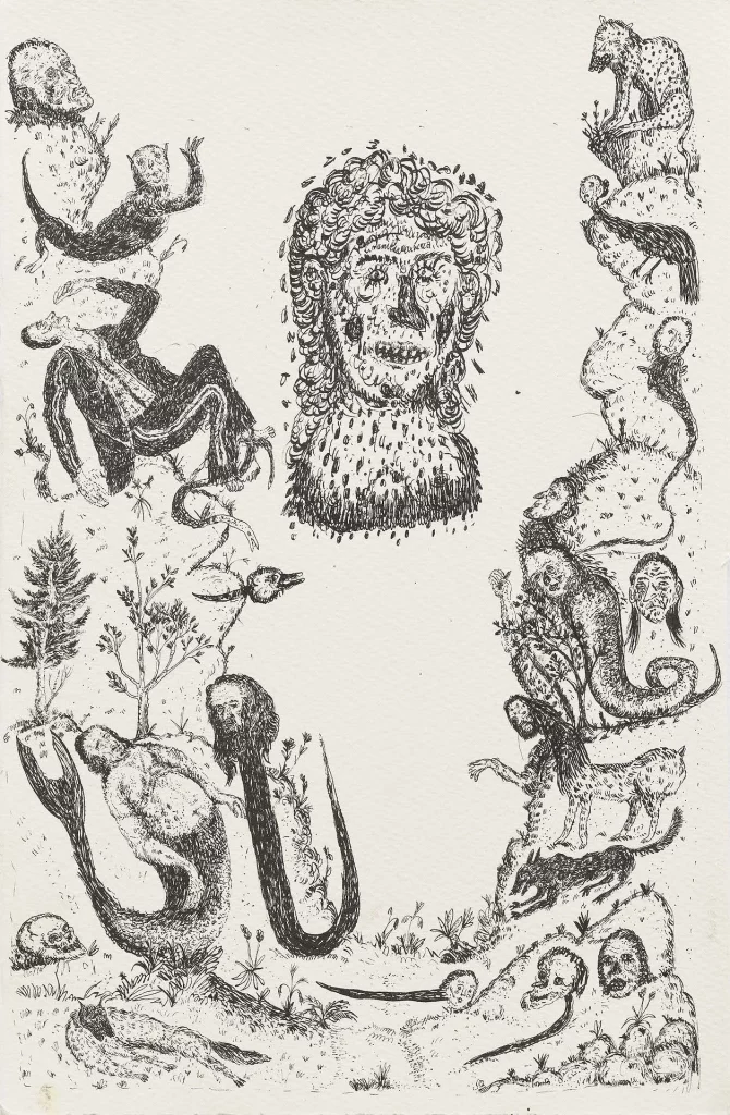 immagine per Bram Demunter, Rock Face, 2024, ink on paper, 30 x 19,5 cm