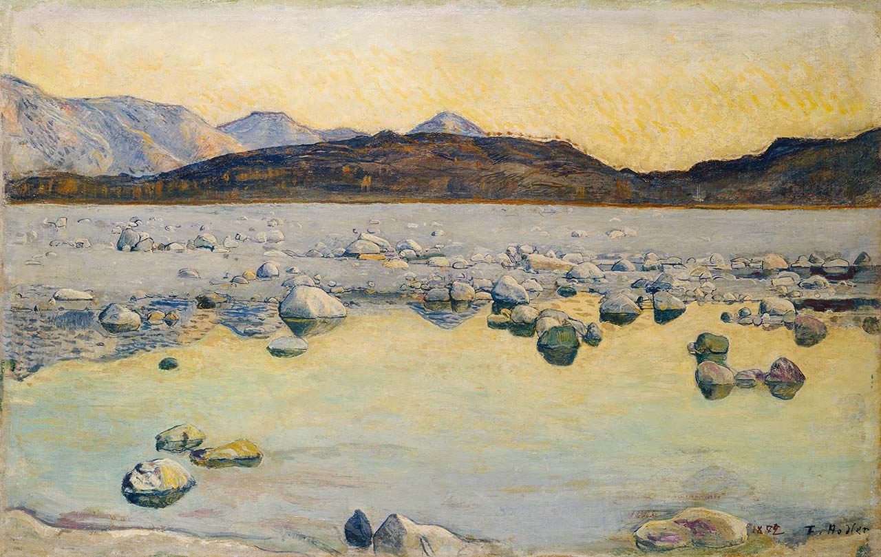 immagine per Hodler, Sulle rive della Maggia di sera