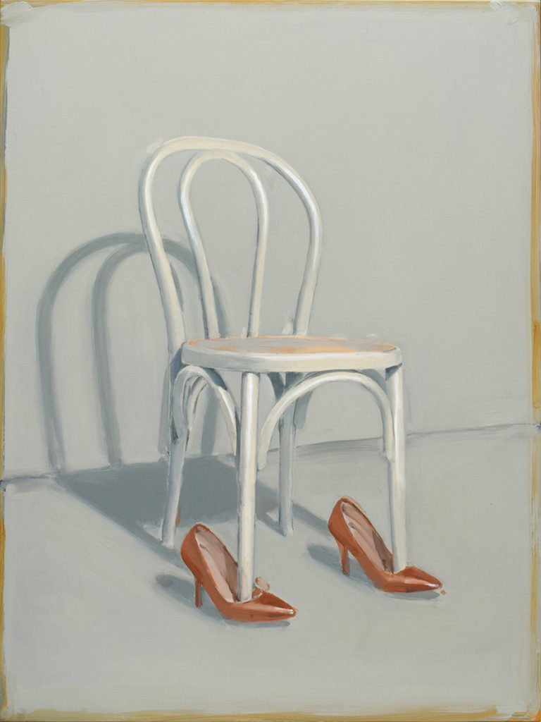 immagine per Romina Bassu - (The thin end of) The Wedge 2021 acrilico su tela 80x60 cm Courtesy Studio Sales