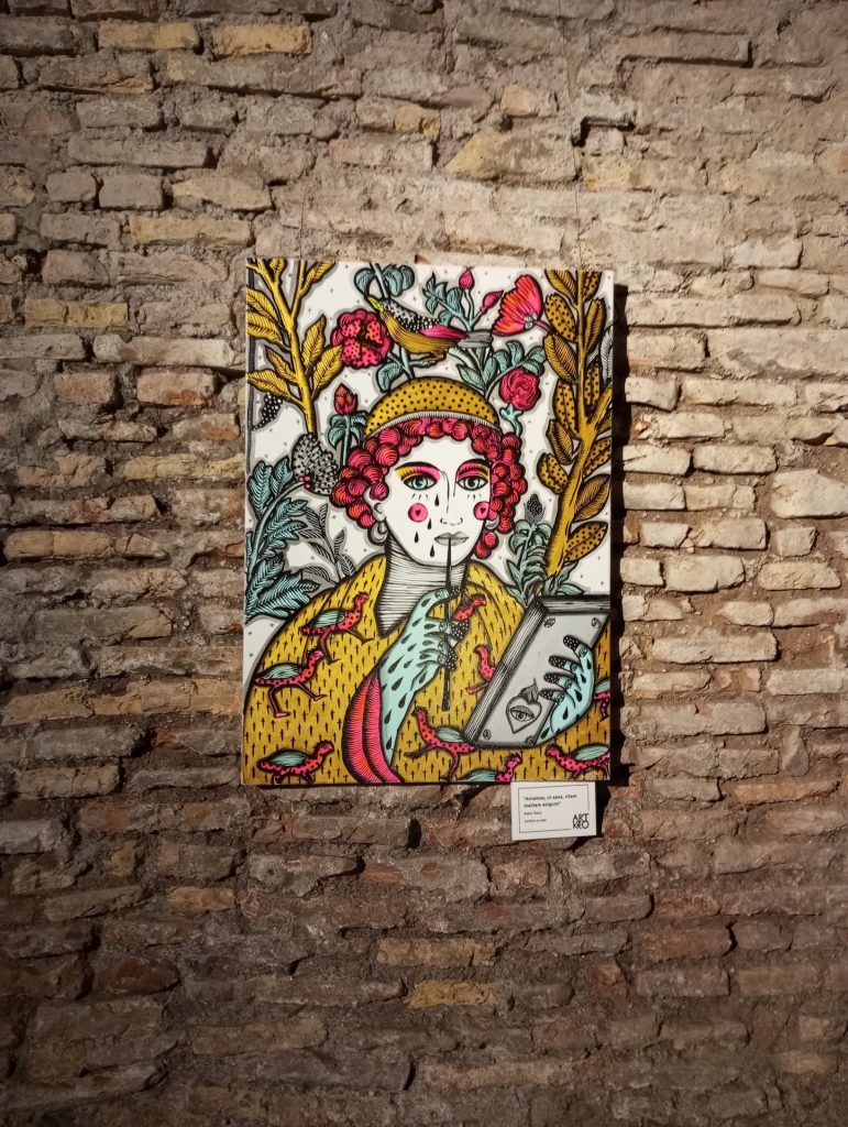 immagine per Amantes, ut apes, vitam melitam exigunt - acrilico su tela - Collettivo Kyabasu - Stella Tasca