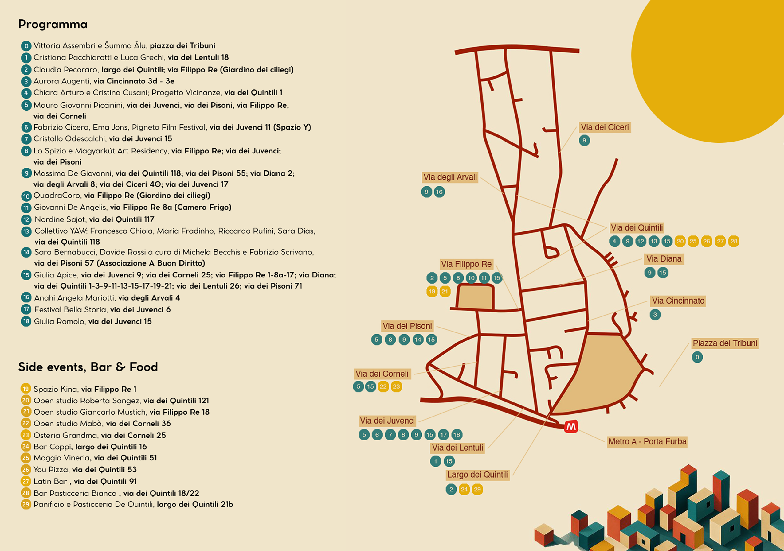 immagine per Mappa eventi - Pratiche marginali a cura di Spazio Y. Quadraro, Roma