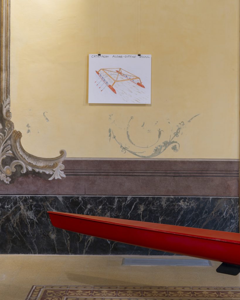 immagine per Detail, Proposta per raccolta delle alghe con barca, 2025 Peter Fend as part of Lavoro per Natura Vivente, non solo Capitali Fondazione Morra Greco 2025 Photo by Amedeo Benestante Courtesy Fondazione Morra Greco