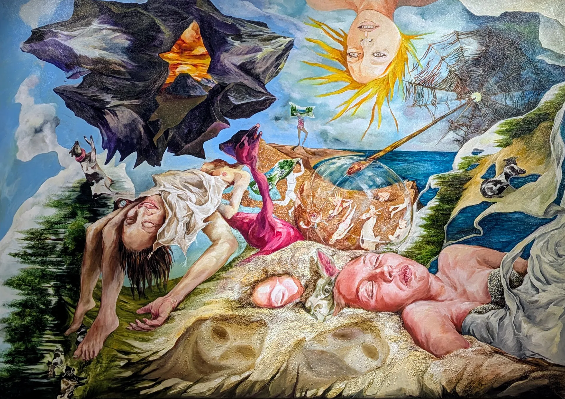 immagine per Saghar Daeiri Sun of the Beach 2025 acrilici e olio su tela 128x179 cm