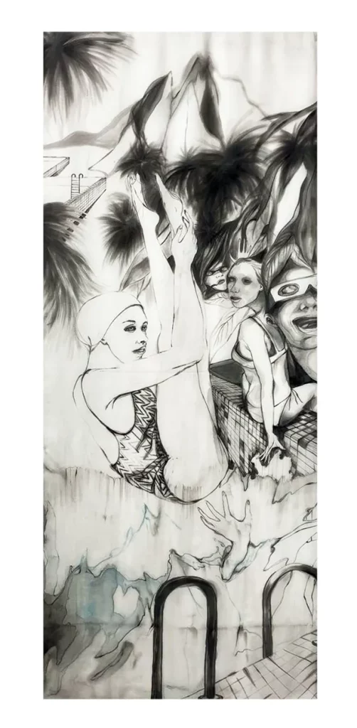 immagine per Saghar Daeiri - They were alive but they tought they were evil #1 2025 metal and light 145x60 cm