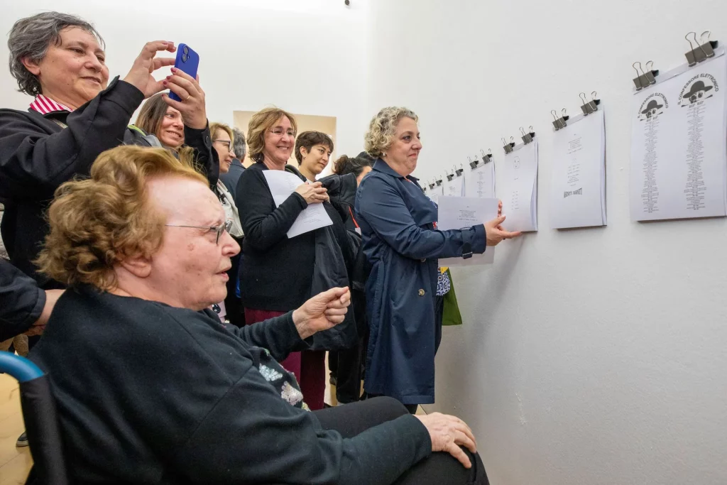 immagine per Bianca Pucciarelli Menna in arte Tomaso Binga Bianca Pucciarelli Menna in arte Tomaso Binga alla presentazione di Euforia Tomaso Binga Museo Madre ph. Amedeo Benestante