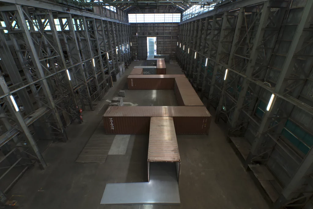 immagine per Icarus Container, Veduta dall’alto dell’installazione