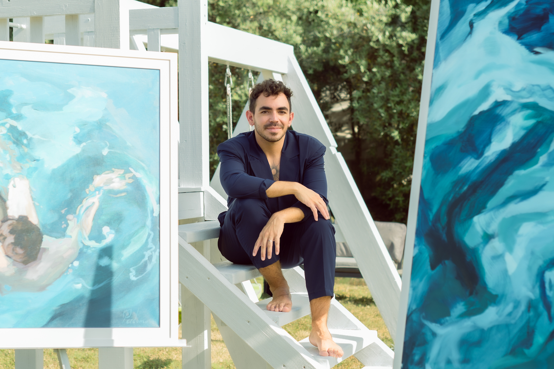 immagine per Lost in blue. Pedro Perdomo artist. Foto via Iconic Art System