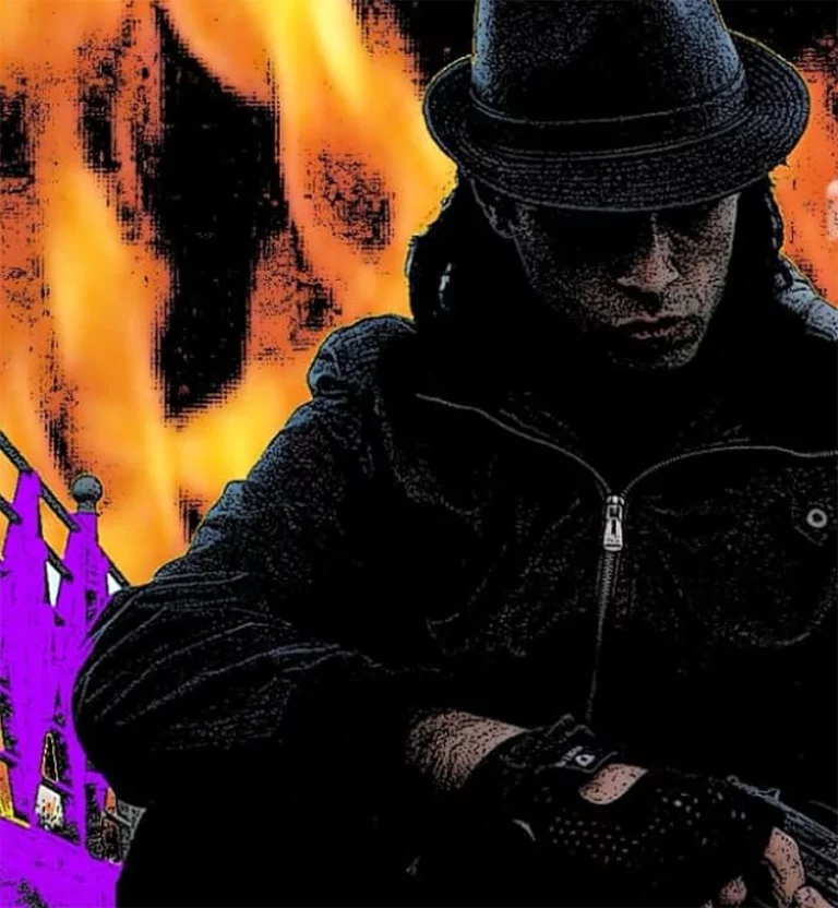 immagine per Indipendentemente #186. The SharpShooter di fronte alla Scintilla Infernale di Daniele Antonio Battaglia. Una nuova avventura dell’oscuro supereroe italiano.