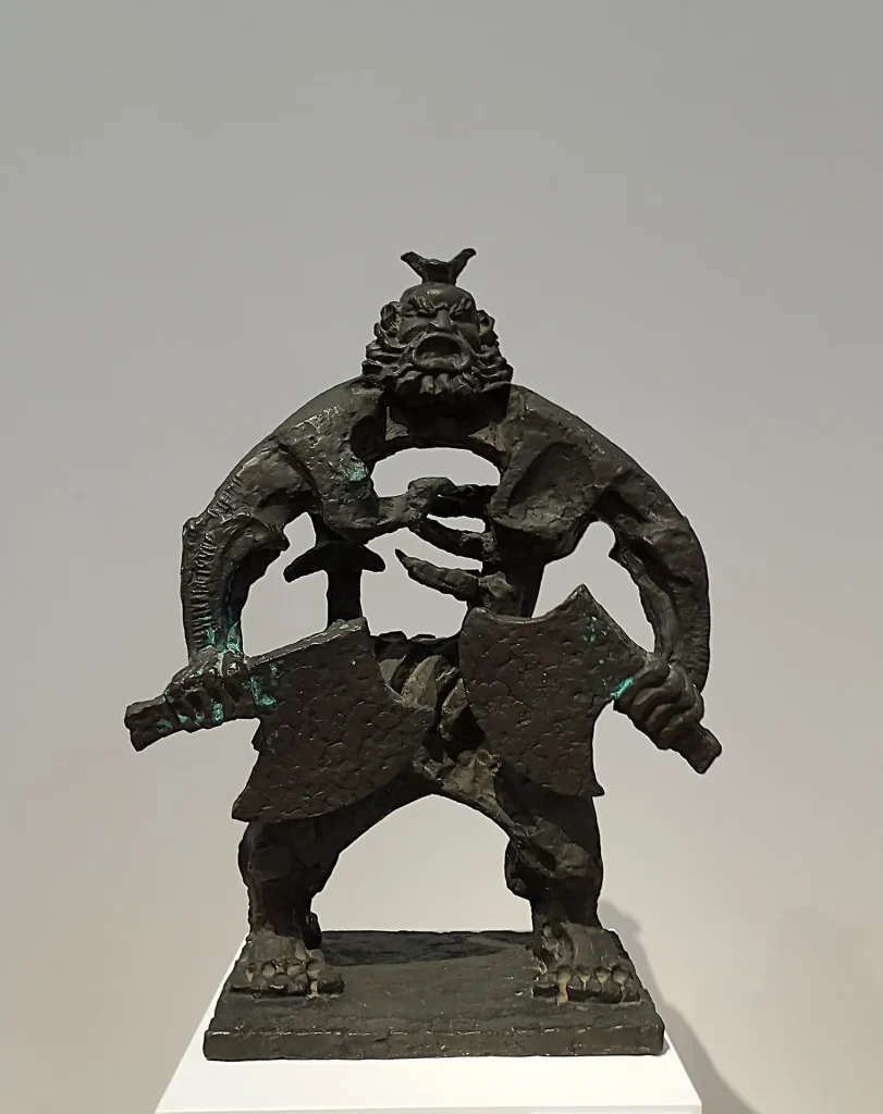 immagine per Zeng Chenggang, Il vortice nero Li Kui - Serie degli Eroi di Liangshan, 1990 bronzo