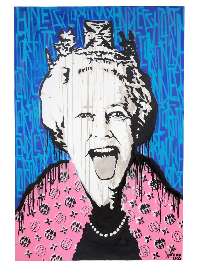 immagine per Endless Queen Elizabeth Tecnica mista su tela 152 x 102 cm