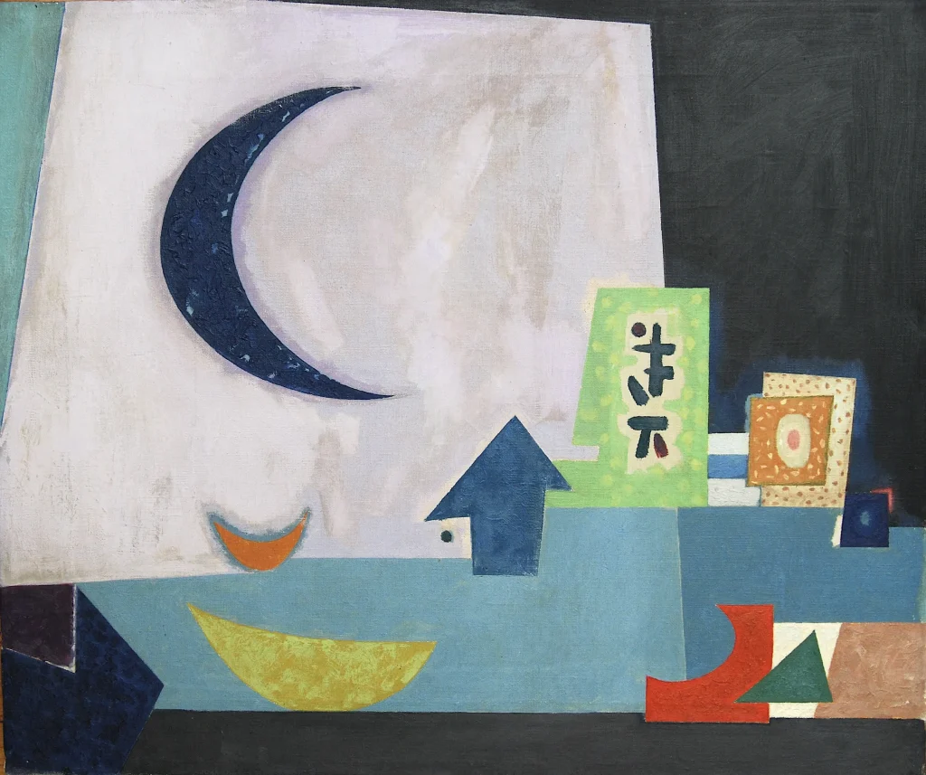 immagine per Luna blu, Cagnes, 1954 olio su tela, 46 × 55 cm Courtesy Archivio Otto Hofmann ©Marianne Hofmann