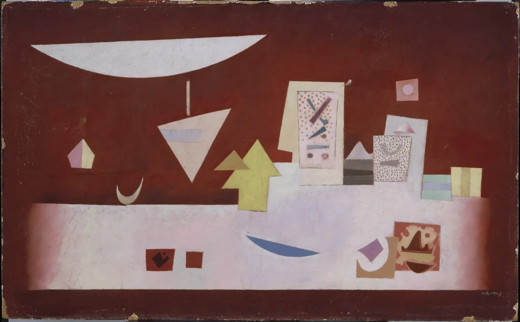 immagine per Fermata intermedia, 1947 tempera su faesite, 31 × 50 cm Courtesy Archivio Otto Hofmann ©Marianne Hofmann
