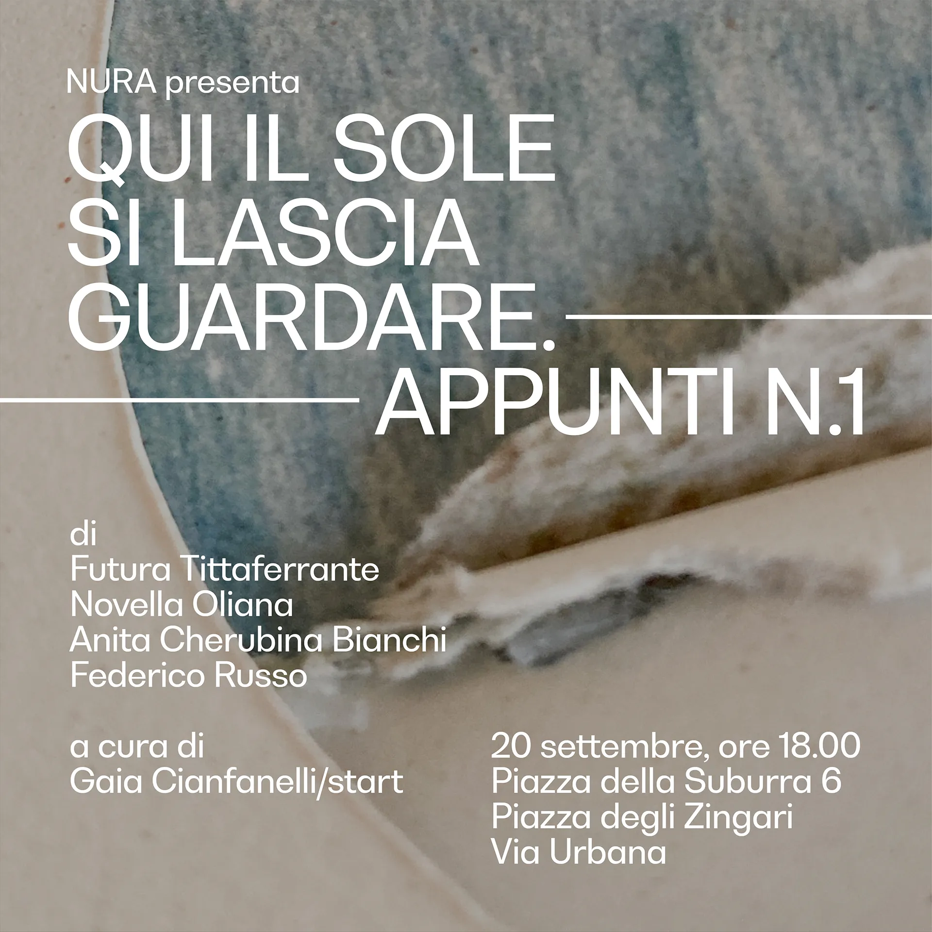 immagine per Qui il sole si lascia guardare. Appunti n.1, Nura