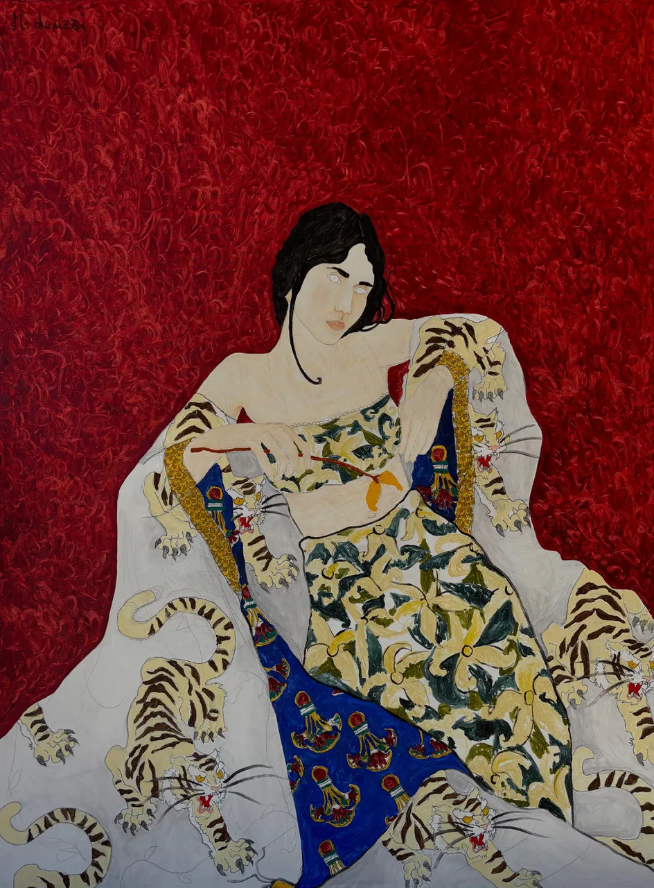 immagine per Mirko Leuzzi, Da quando non ci sei, 2025, olio su tela, 160 x 120 cm