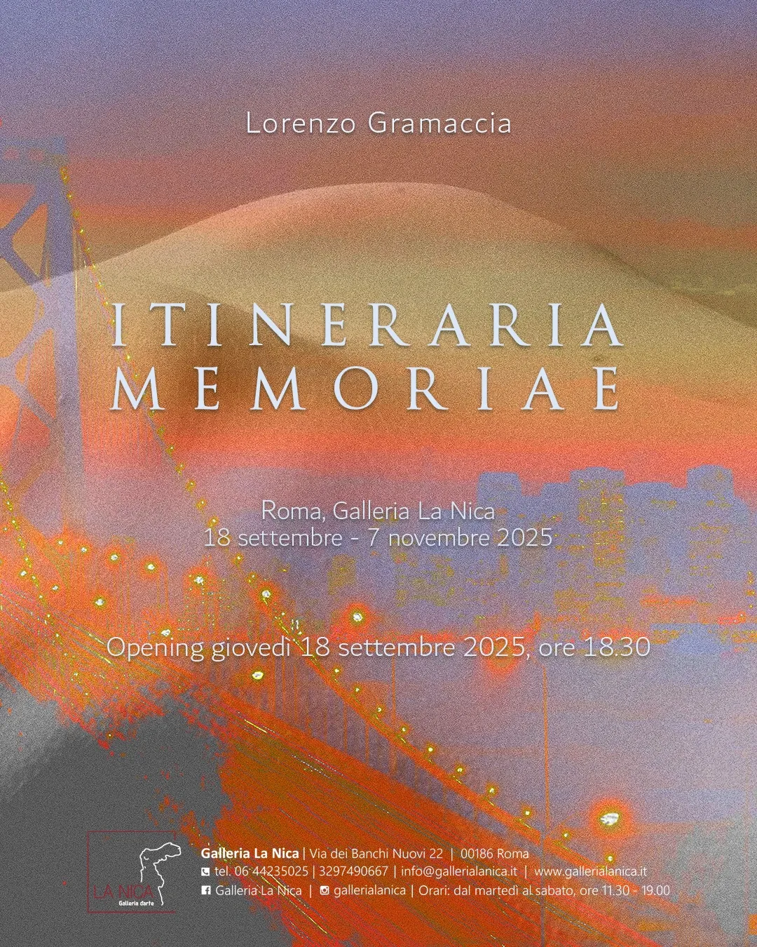 immagine per Lorenzo Gramaccia, Itineraria Memoriae. Galleria La Nica