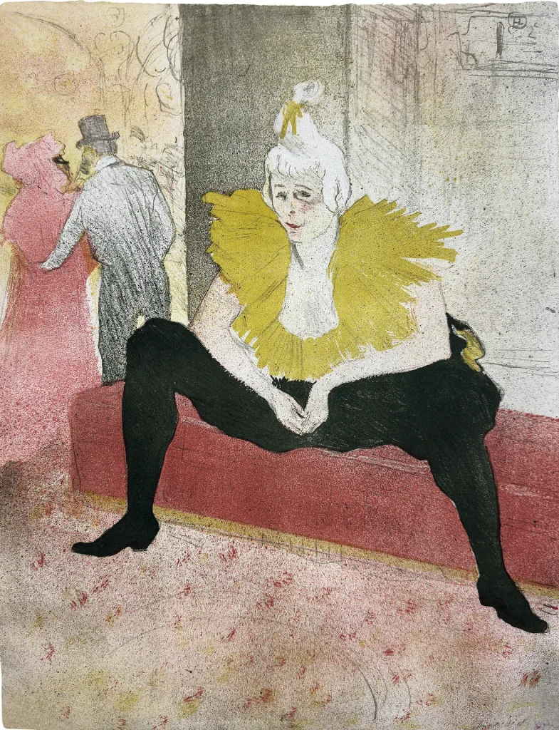 immagine per La clownesse assise Henri de Toulouse-Lautrec 1896