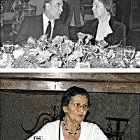 immagine per 06. Il presidente Mitterand con Nilde Iotti. ANSA 1992 - Simone Veil ANSA 1992