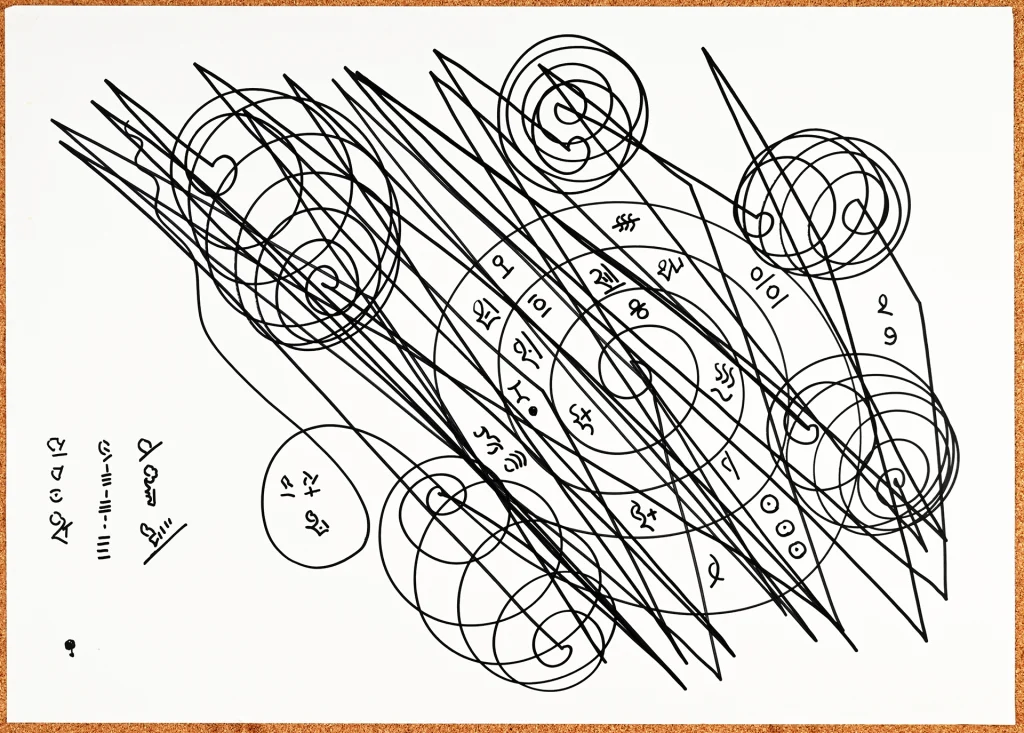 immagine per Milly Canavero Untitled, 1985 Exhibition copy Pennarello su carta 46.5 x 65 cm Elmar R. Gruber Collection of Mediumistic Art