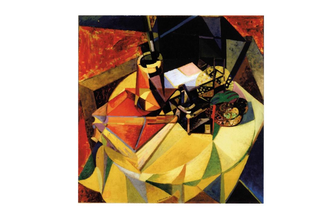 immagine per Enrico Prampolini Natura morta, 19 16 Oiosuea 100x 100 cm Collezione privata