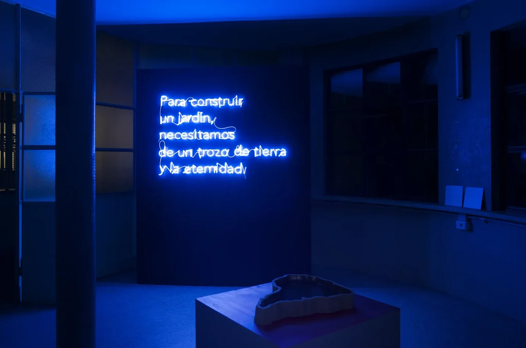 immagine per Enrique Ramirez, Para construir un jardin necesitamos de un trozo de tierra y la eternidad, 2019 America bajo el agua, 2018. Installation view, Video Sound Art X edizione, Piscina Romano, 2020. Ph. Francesca Ferrari