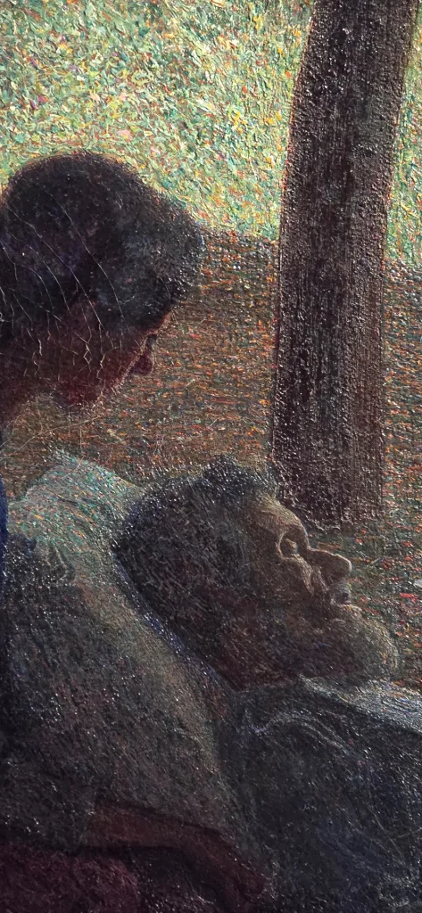 immagine per Giuseppe Pellizza da Volpedo, Sul fienile, part., 1893-1894 circa, olio su tela, 133 x 243,5 cm, Collezione privata, Courtesy Gallerie Maspes, Milano.