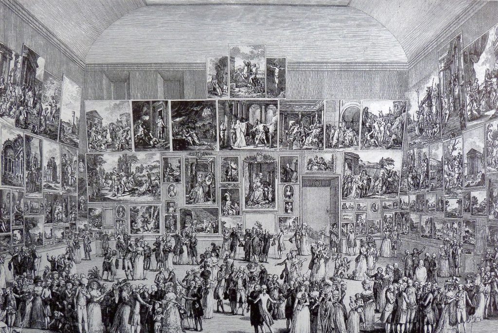 immagine per Le Salon de 1787 au Louvre, gravure de Pietro Antonio Martini