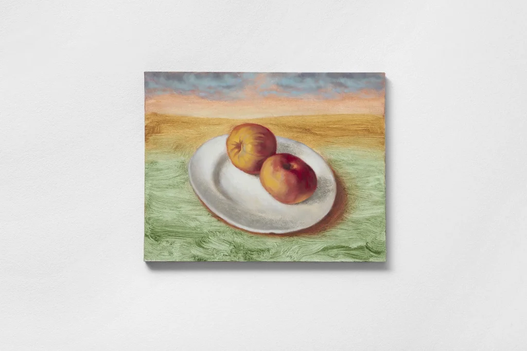 immagine per Looted (Landscape, Fields, On a Summer Day, Fruits in a Foreground), 2024 Oil on canvas, 38 × 48 cm Courtesy of the artist and Foksal Gallery Foundation Photo: Marek Gardulski