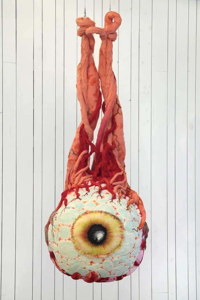 immagine per Untitled (I.C.U.), 2013 Fiber reactive dye on cotton fabric, polyester batting, 231 × 89 × 89 cm Courtesy of the artist and MASSIMODECARLO