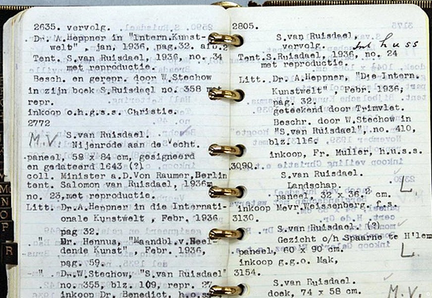 immagine per Quaderno che registra i 1.113 pezzi della collezione di Jacques Goudstikker con opere d'arte confiscate o acquisite con coercizione dal regime nazista