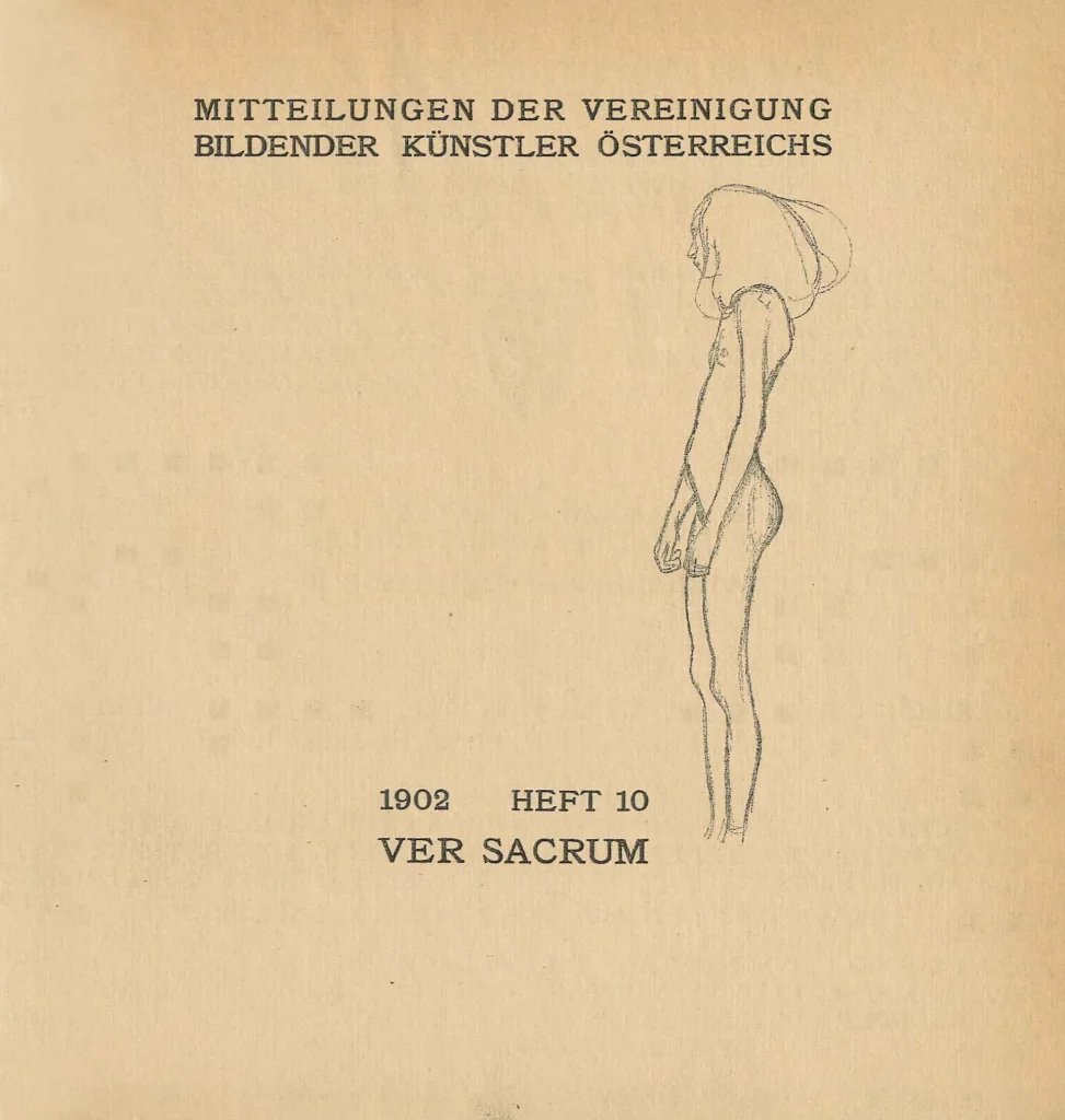 immagine per Gustav Klimt, copertina di «Ver Sacrum», anno 5, n. 10, 1902. Collezione privata, Milano.