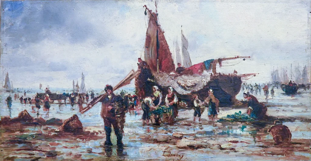 immagine per EUGÈNE ISABEY Retour de pêche en Bretagne