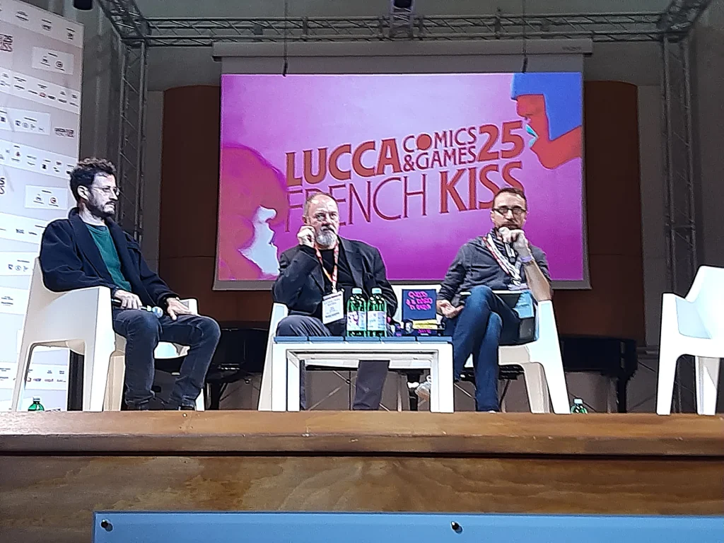 immagine per Presentazione del libro Il Diario di Giulia. Al centro Carlo Lucarelli. ph. Stefania Piu