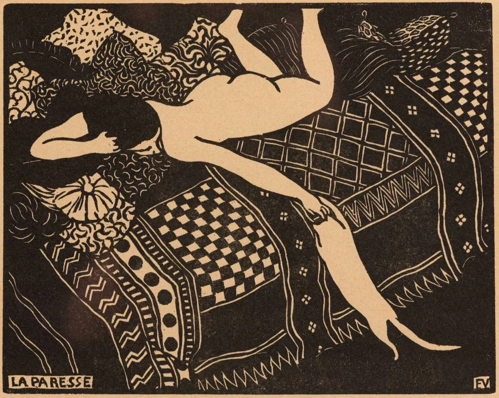 immagine per Felix Vallotton, La paresse, 1896, xilografia. Collezione Bardazzi, Firenze.