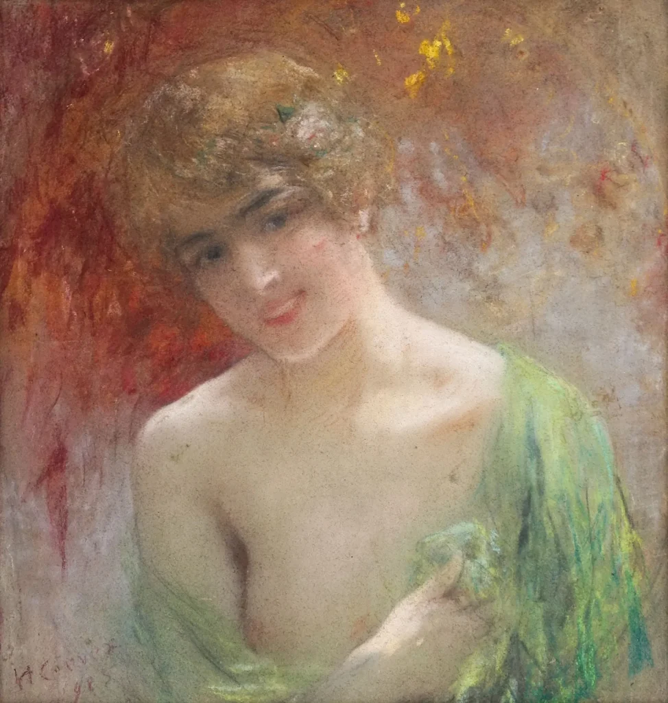 immagine per HENRI GERVEX Femme au robe vert