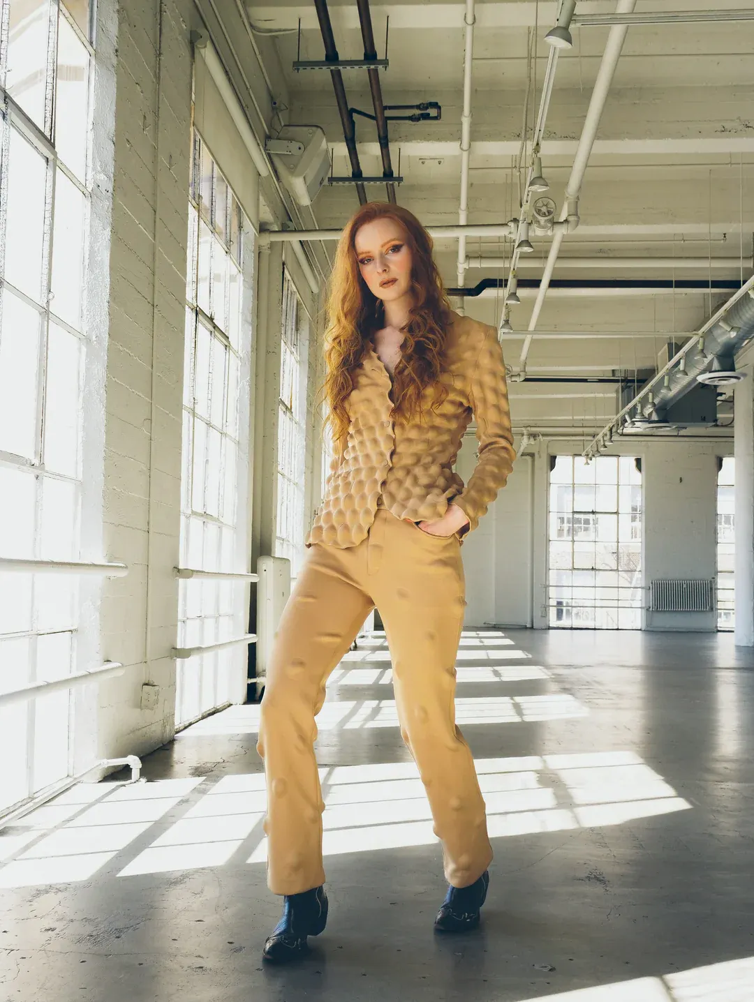 immagine per Issey Miyake Tan Bubble wrap Jacket 2000