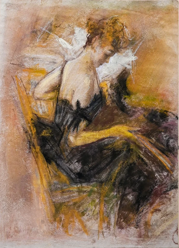 immagine per GIOVANNI BOLDINI Donna seduta con ventaglio