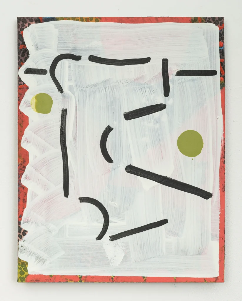 immagine per Dash, 2024, acrylic and oil on stretched fabric, 35 x 45 cm